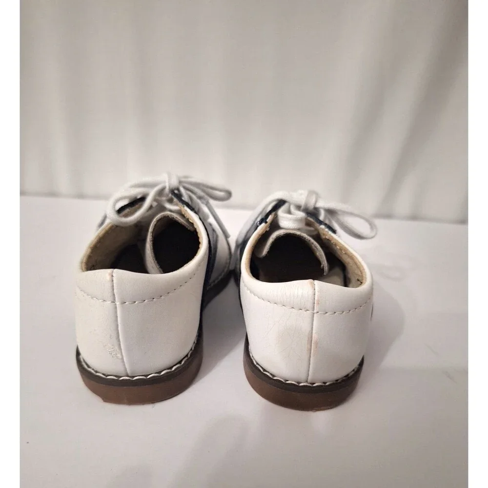 Footmates Cheer Saddle Oxford Size 7.5 Child Black & White Dress School Uniform